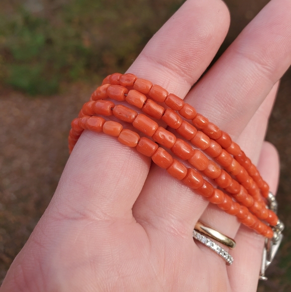 Turquoise and Coral Necklace - Picture 3 of 3